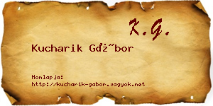 Kucharik Gábor névjegykártya