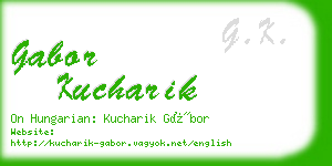 gabor kucharik business card
